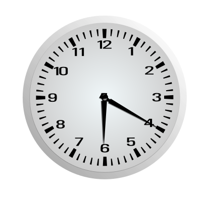 6:20 - Twenty Minutes After Six clipart