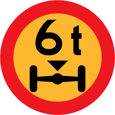 6t wheelbase sign clipart
