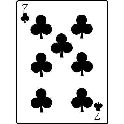 7 of Clubs clipart