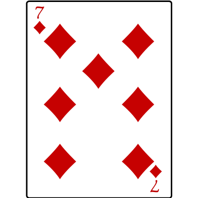 7 of Diamonds clipart