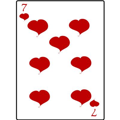 7 of Hearts clipart