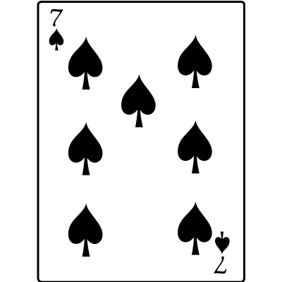 7 of Spades clipart