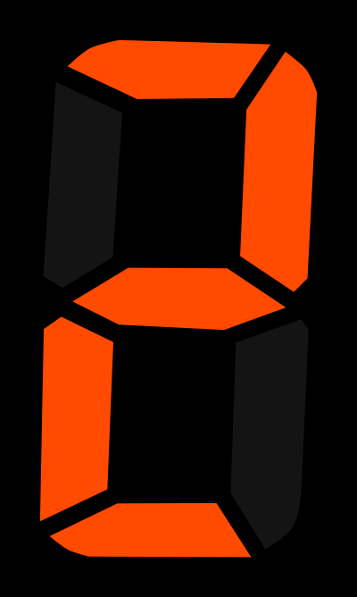 7 segment display - 2 clipart