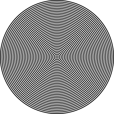 72 circle target black white clipart