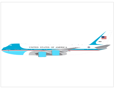 747 Air force One clipart