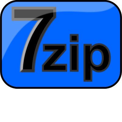 7zip Glossy Extrude Blue clipart