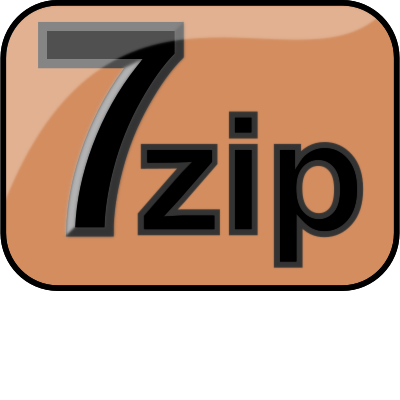 7zip Glossy Extrude Brown clipart
