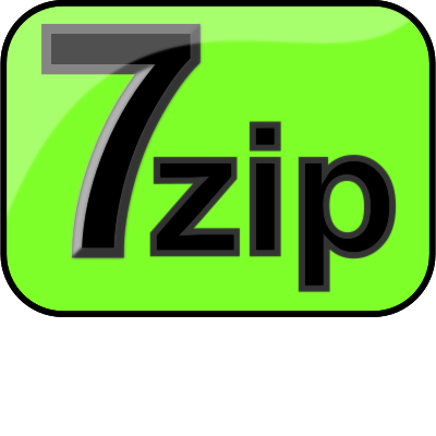 7zip Glossy Extrude Green clipart