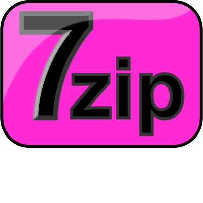 7zip Glossy Extrude Magenta clipart