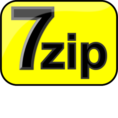 7zip Glossy Extrude Yellow clipart