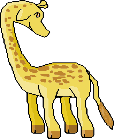 8-bit Giraffe clipart