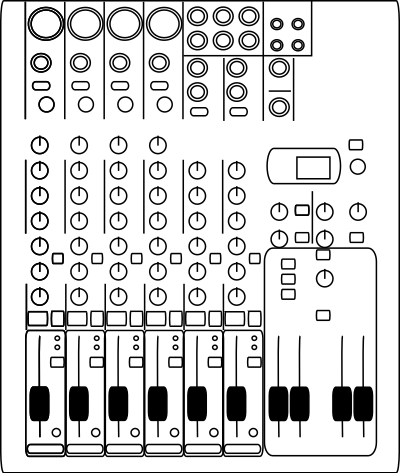 8-Channel audio mixer clipart