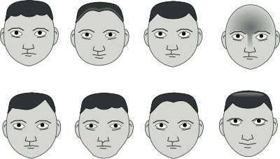 8 heads clipart