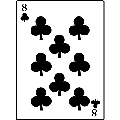 8 of Clubs clipart