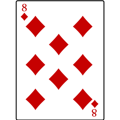 8 of Diamonds clipart