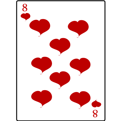 8 of Hearts clipart