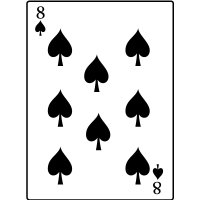 8 of Spades clipart