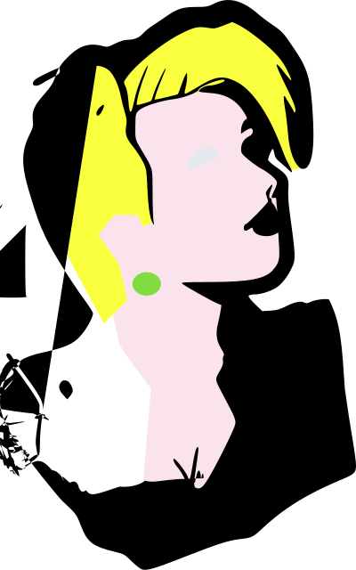 80s girl clipart