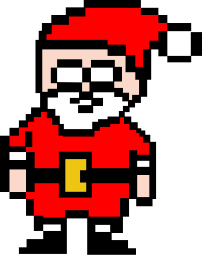 8bit Santa clipart