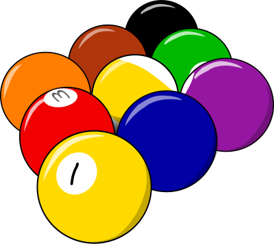 9 balls clipart