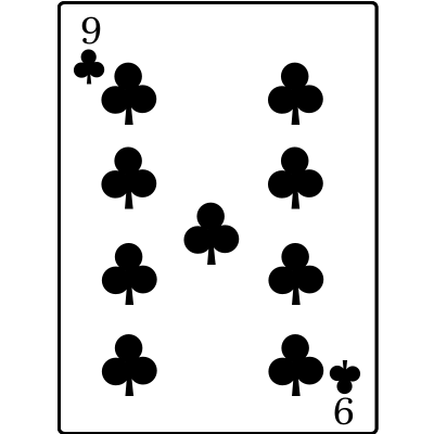 9 of Clubs clipart
