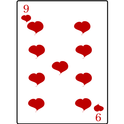 9 of Hearts clipart