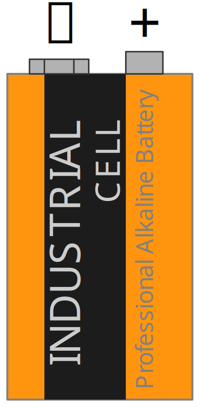 9 V Battery with Polarity clipart