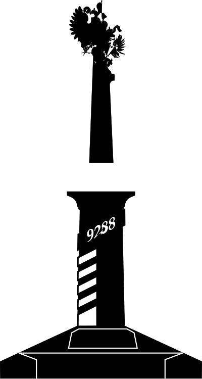 9288 km pillar clipart