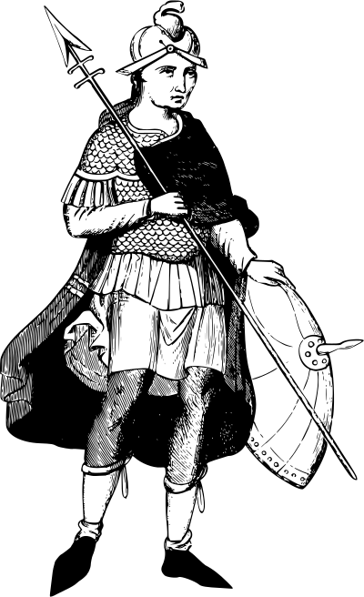 9th century soldier clipart