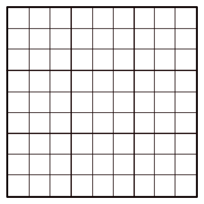 9x9 Empty Sudoku Grid clipart