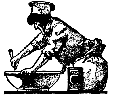 A baker mixing clipart