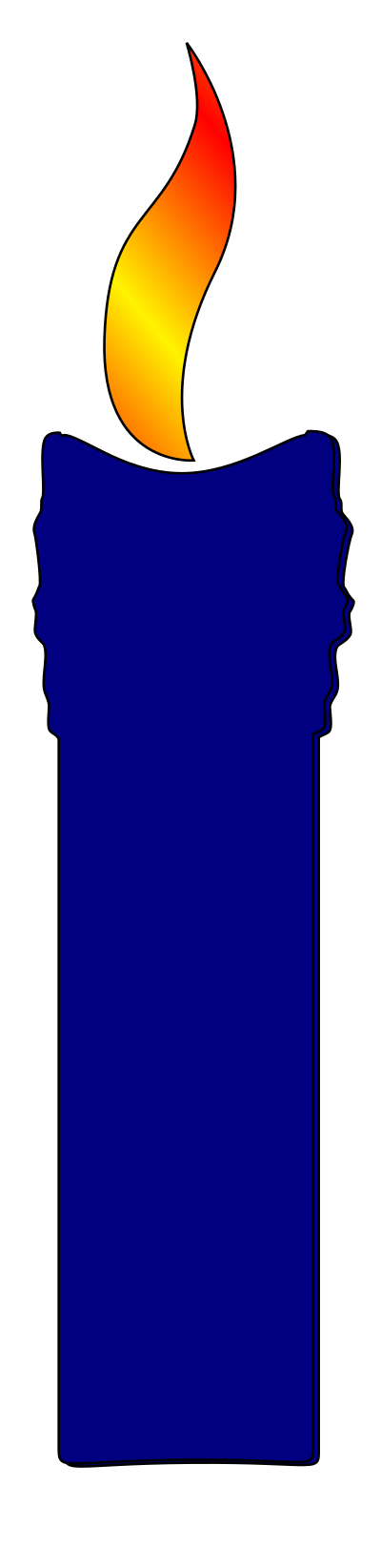 A Blue Color Candle clipart