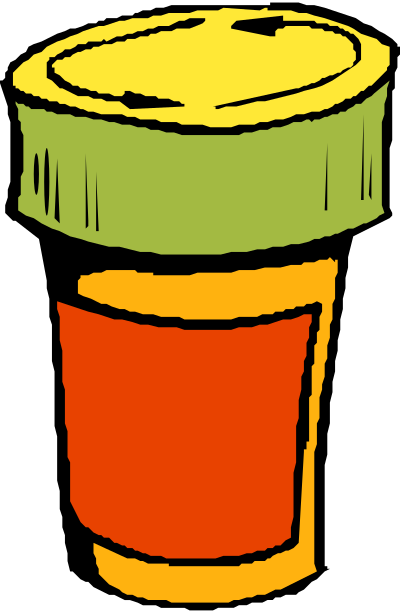 A bottle (for pills?) clipart