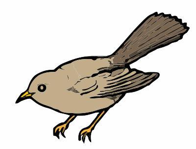 A brown bird clipart