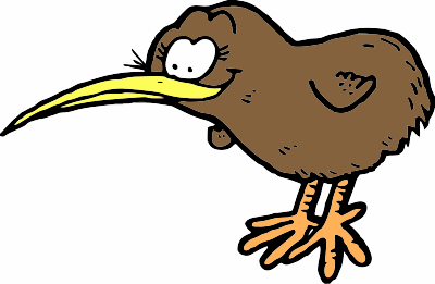A brown kiwi bird clipart