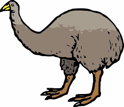 A brown Moa Bird clipart