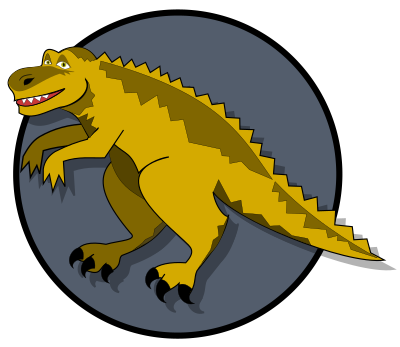 A Cartoon Dinosaur clipart