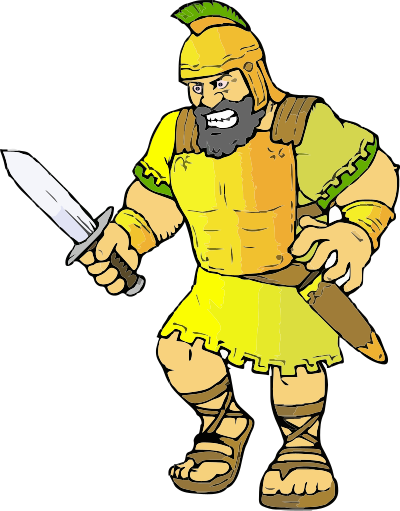 A cartoon of Goliath clipart