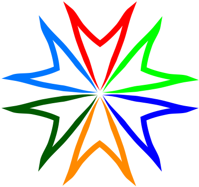 A colorful star clipart