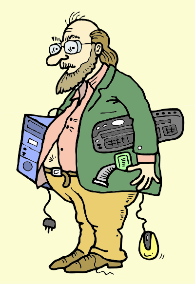 A Computer Geek clipart