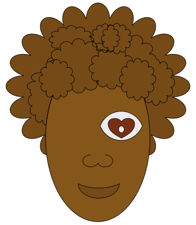 A Curly Kid clipart