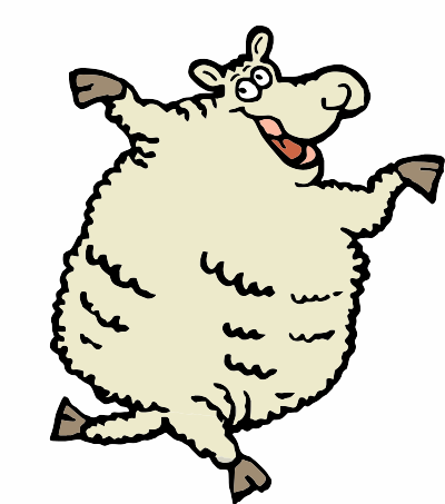 A Dancing Sheep clipart