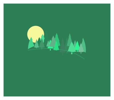 A Daytime Forest Scene with Trees that is Round clipart