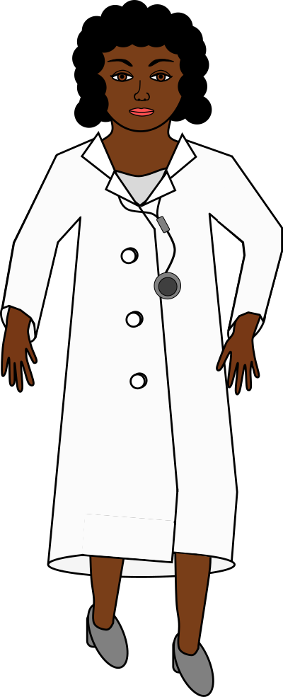 A doctor with a stethoscope clipart
