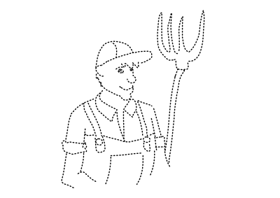 A farmer - un fermier clipart
