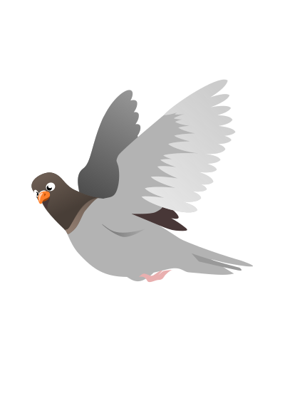 A Flying Pigeon clipart