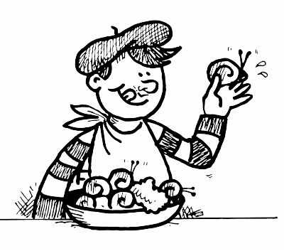 A French man eating snails clipart