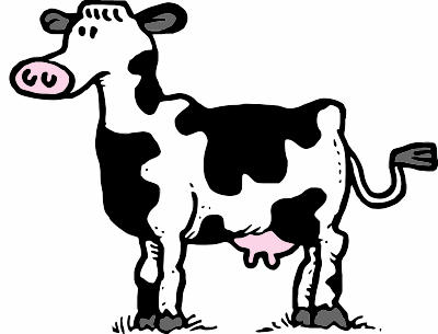 A Friesian Cow standing clipart