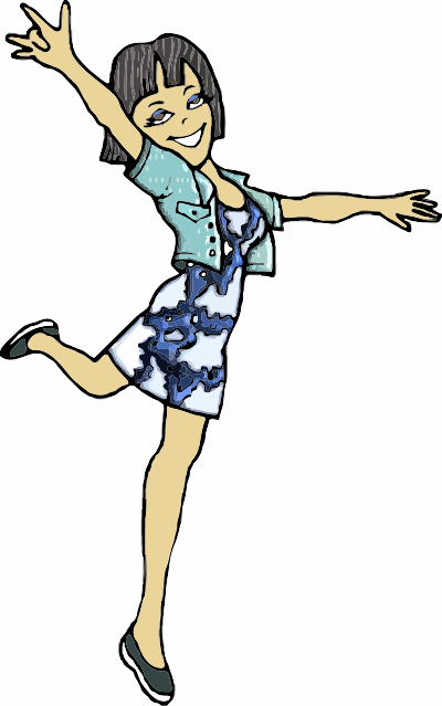 A Girl Dancing clipart