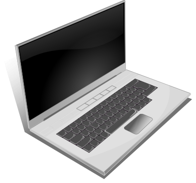 A gray laptop clipart